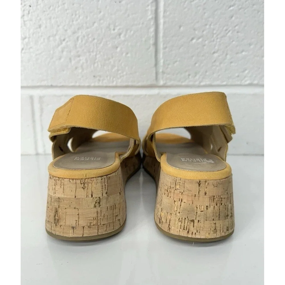 EILEEN FISHER Timor Espadrille Cork Wedge Platform Sandals (Women's Size 7.5‎ M)